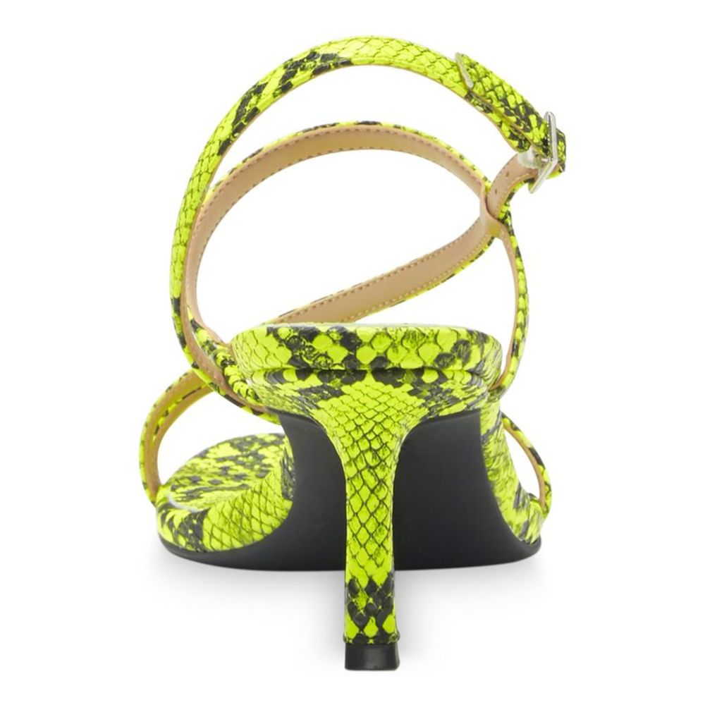 INC Womens Yellow Snake Strappy Loreline Square Toe Stiletto Sandals 6.5 M - Picture 3 of 4